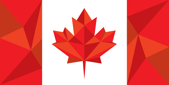 Canadian Retangular Flag A Vector Canadian Flag In A Unique Low Polygon Style Stock Illustration ...