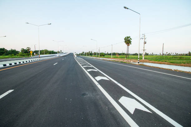 istock Paved roads and traffic lines 676945882