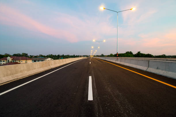 istock Paved roads and traffic lines Refreshing 676946016
