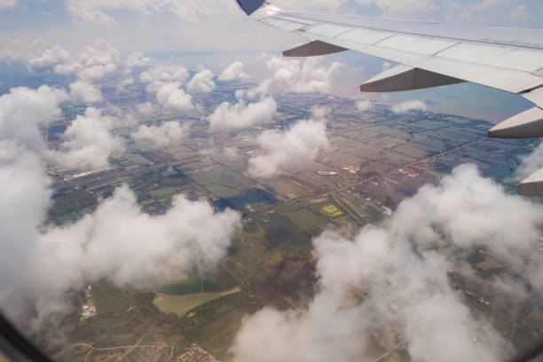 View of Bangkok from the airplane window