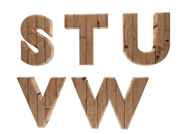 istock wooden alphabet letters english language S T U V W in 3D render image 676978538