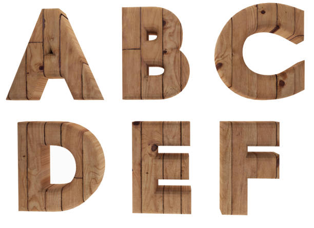 istock wooden alphabet letters english language A B C D E F in 3D render image 676978540