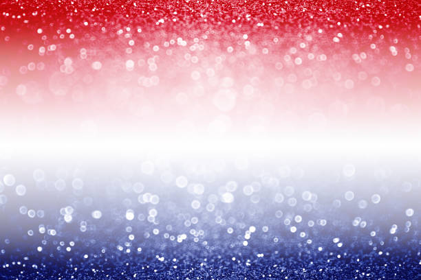 Patriotic Red White and Blue Background Abstract patriotic red white and blue glitter sparkle background for voting, memorial, labor day and election bastille day photos stock pictures, royalty-free photos & images