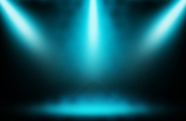 istock Blue spotlight stage show background, Concpt entertainment. 677116064