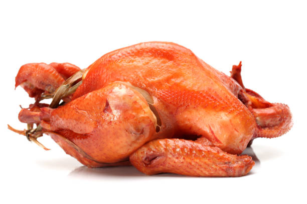 istock Grilled chicken  isolated on a white background 677169210