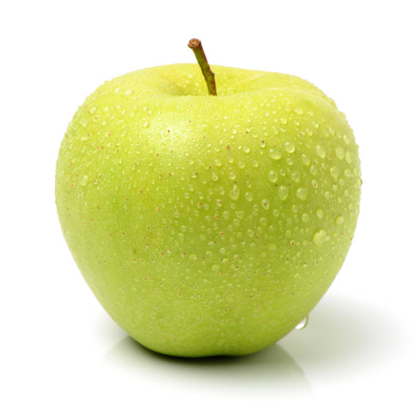 istock Green apple   isolated  on a white background 677175940