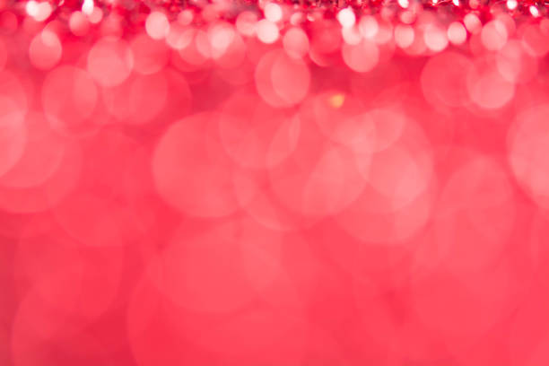 istock Red bokeh holiday textured Christmas decorations background 677183518