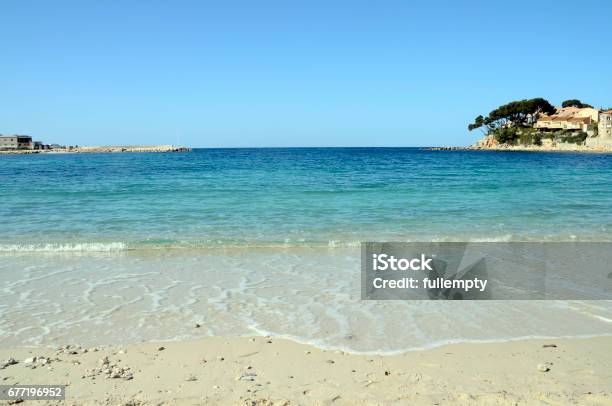 Renecros Beach In Bandol France Stock Photo - Download Image Now - Bandol, Beach, Blue