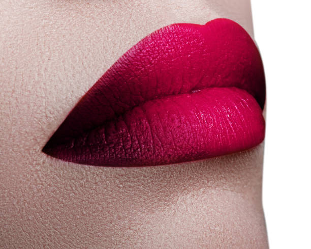 istock Beautiful full pink lips. Pink lipstick. Gloss lips. Make-up C 677205396