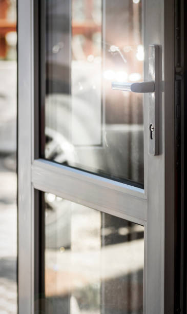 istock Reflection in the glass door 677221256
