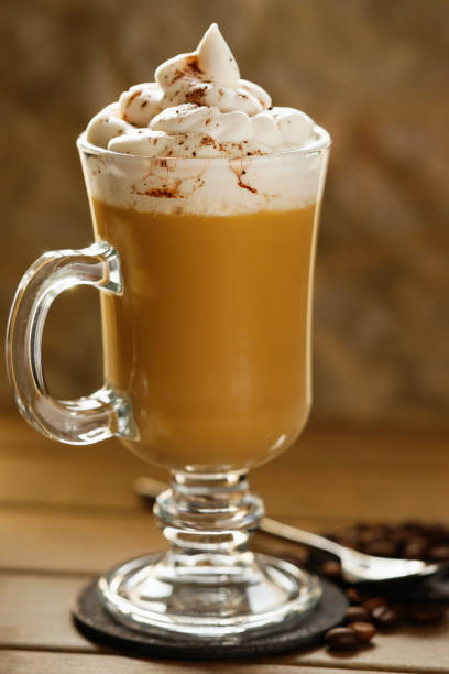 istock Glass of cup coffee with cream 677228782