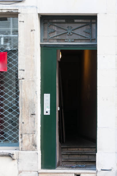 istock front doors in a historical city in central france 677253218
