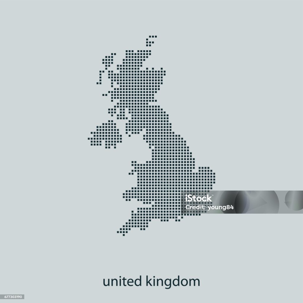 mapa del Reino Unido - arte vectorial de Reino Unido libre de derechos
