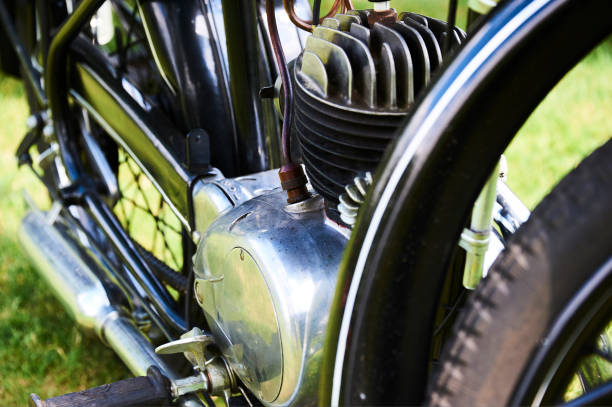 istock old vintage retro of motorcycle engine 677340058