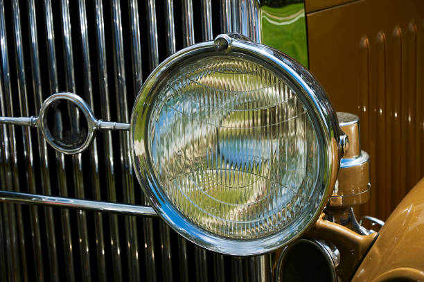 istock Close up of classic vintage car 677342640