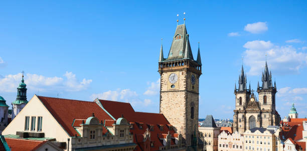 istock Old Town Square with Town hall tower and Tyne church 677342848