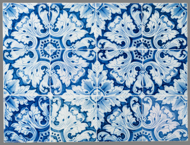 azulejo holandés del siglo xvi al xviii - delftware fotografías e imágenes de stock