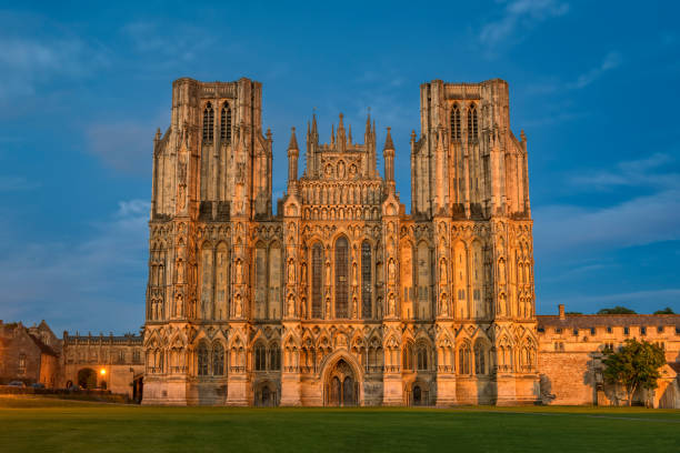 istock West front of Wells Cathedral at night 677463220
