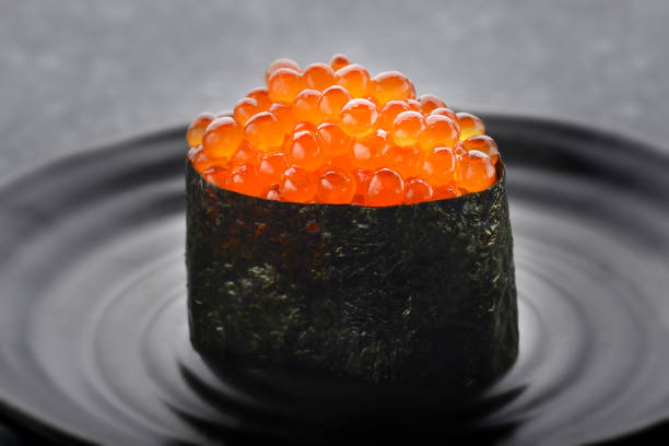 istock Salmon eggs or Ikura in Japanese style. 677468342