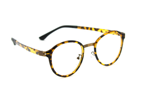 istock Modern fashionable spectacles on white background, Glasses 677478892