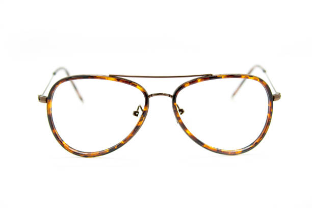 istock Modern fashionable spectacles on white background, Glasses 677478952