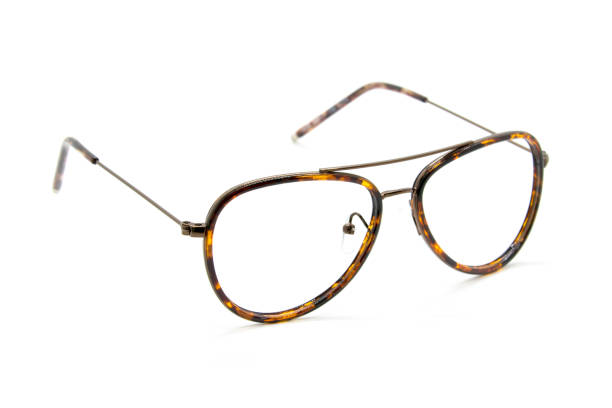 istock Modern fashionable spectacles on white background, Glasses 677478984