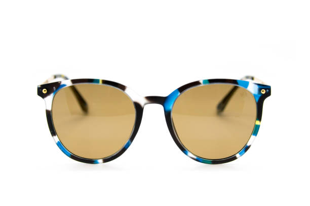 istock Modern fashionable sunglasses on white background, Glasses 677479092