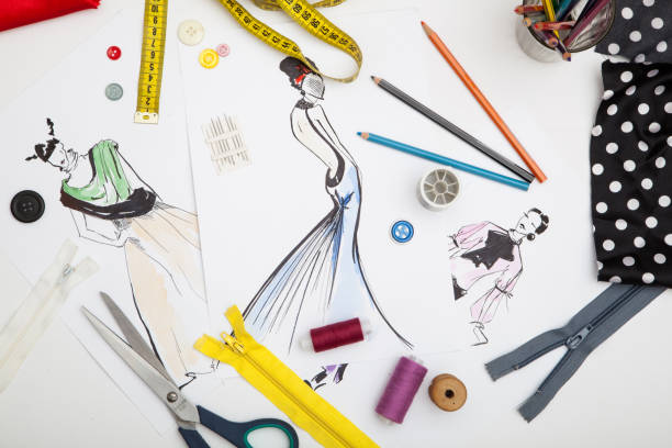 istock Fashion designer background 677557060