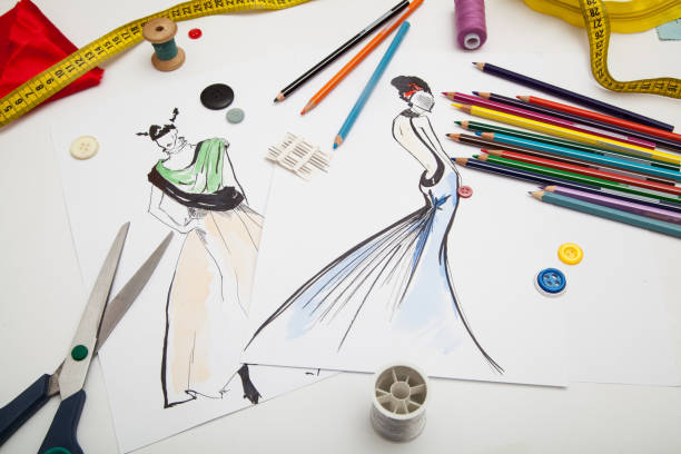 istock Fashion designer background 677557200