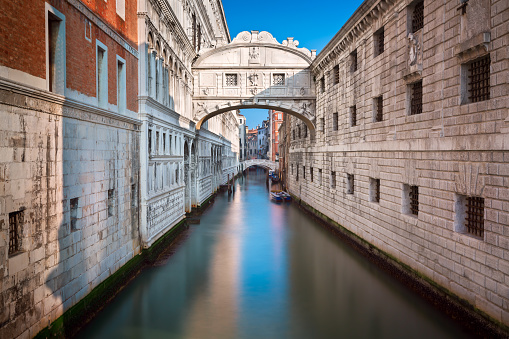 Bridge of Sighs and Doge's Palace in Venice, Italy