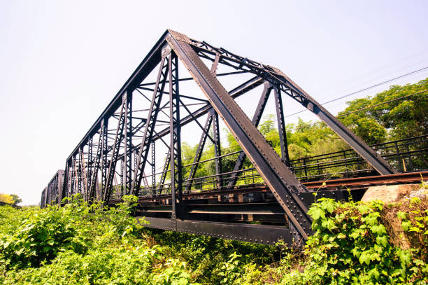 istock view of railroad iron bridge 677607818