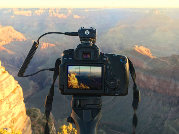 istock Photo camera in use at Grand Canyon 677607902
