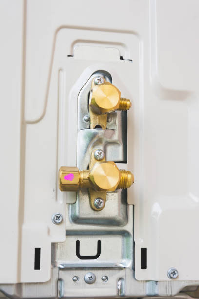 istock pipe valve of air conditioner 677623506