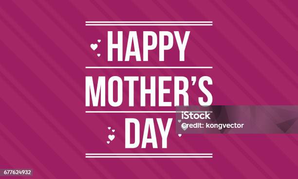 Background Mother Day Greeting Card Vector Illustration Stock Illustration - Download Image Now