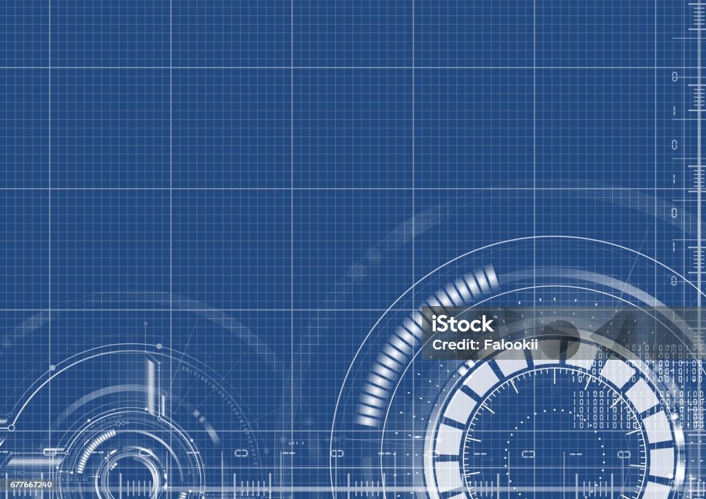 Technical Console Background Technological Blueprint Technical Interface Background Vector Stock ...