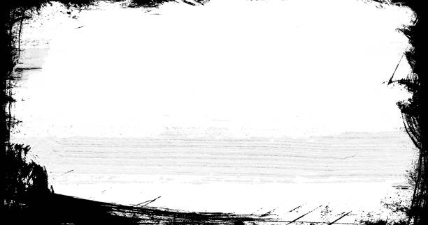 istock abstract  paint brush stroke black and white transition background 677687192