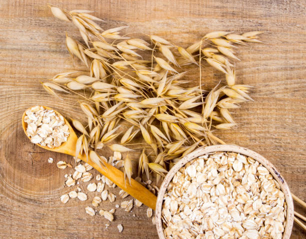 istock Oatmeal and oatmeal. Close up. 677710574
