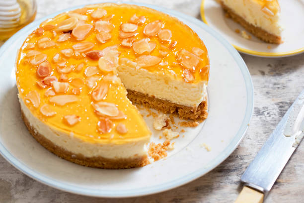 istock Honey and greek style yoghurt cheesecake 677723936