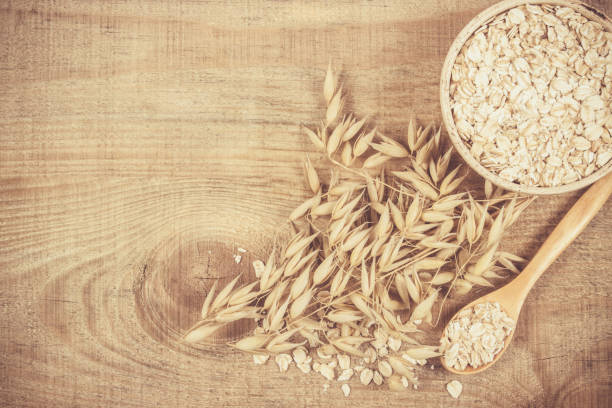 istock Oatmeal and oatmeal. Close up. 677802996