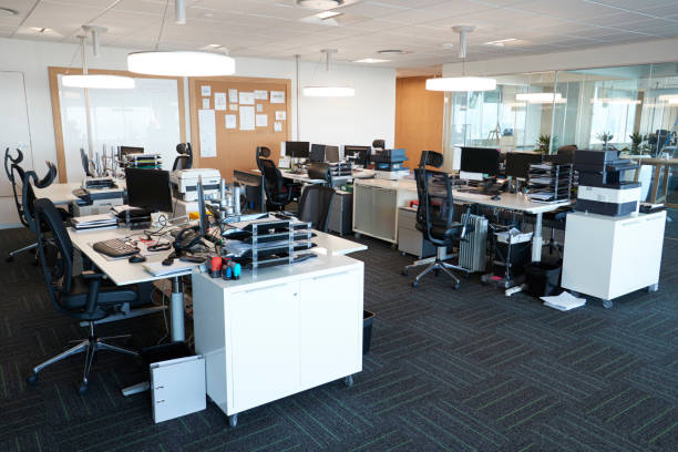 istock Interior Of Modern Open Plan Office With No People 677807172