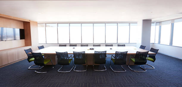 istock Boardroom Of Modern Office With No People 677807404