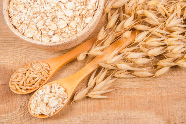 istock Oatmeal and oatmeal. Close up. 677813180