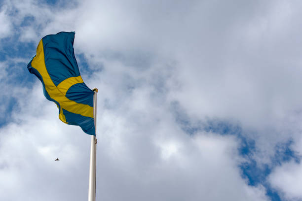istock Swedish flag, picture with space for text 677872304