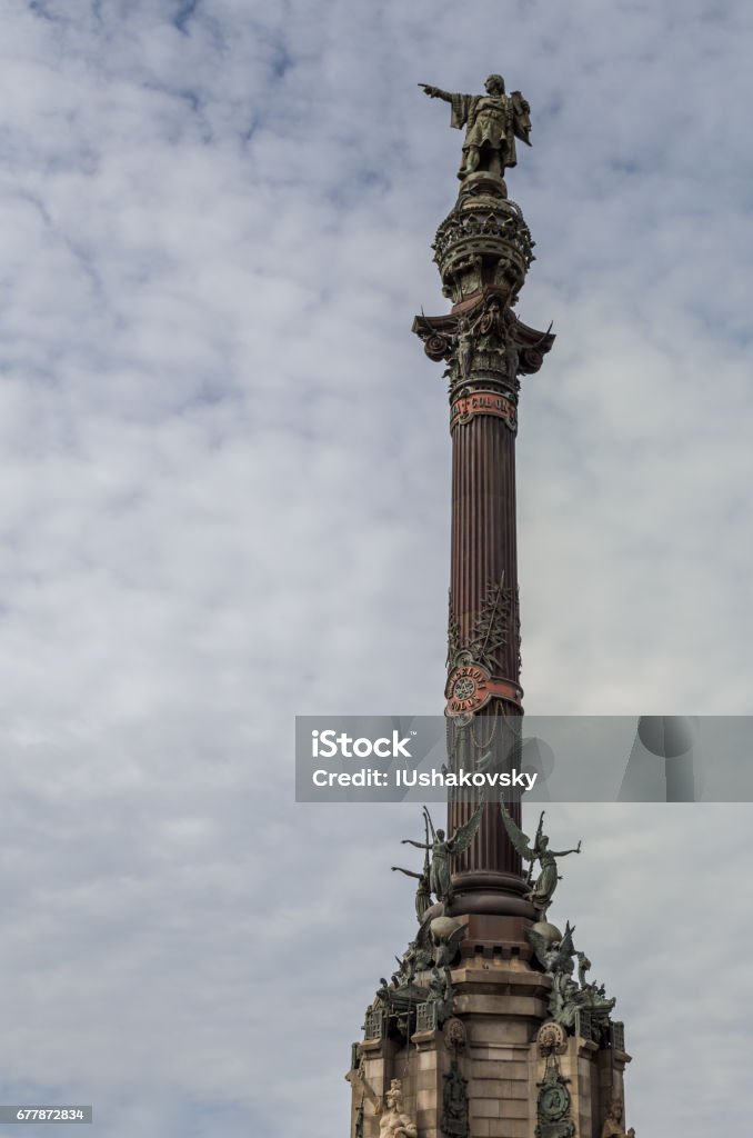Christopher Columbus monument, Barcelona Christopher Columbus - Explorer Stock Photo