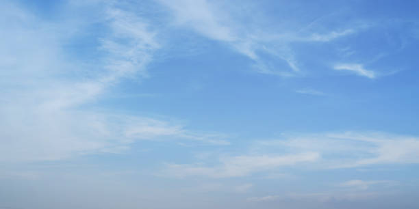 istock Blue sky background with clouds and evening on summer 677872960
