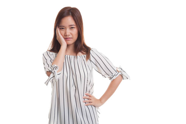 istock Young Asian woman got toothache. 677931492