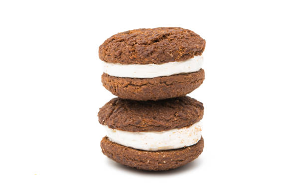 istock chocolate cookies with creme filing isolated 677943378