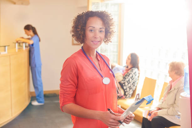istock Female doctor portrait 677967452