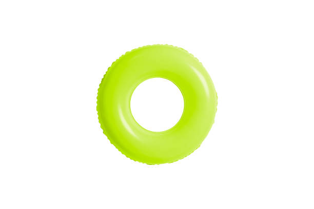 istock green swimming pool ring isolated on white background. 677973608