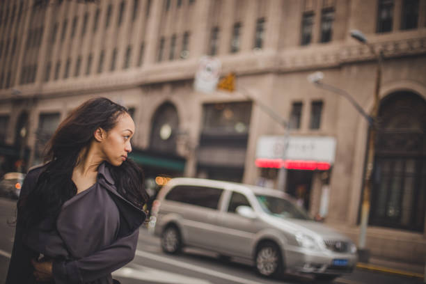 istock Charming black woman downtown 678050094
